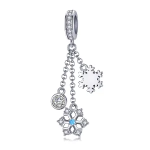 (resim) Pandora tarzı Kar tanesi Sallantılı Charm - SCC1020