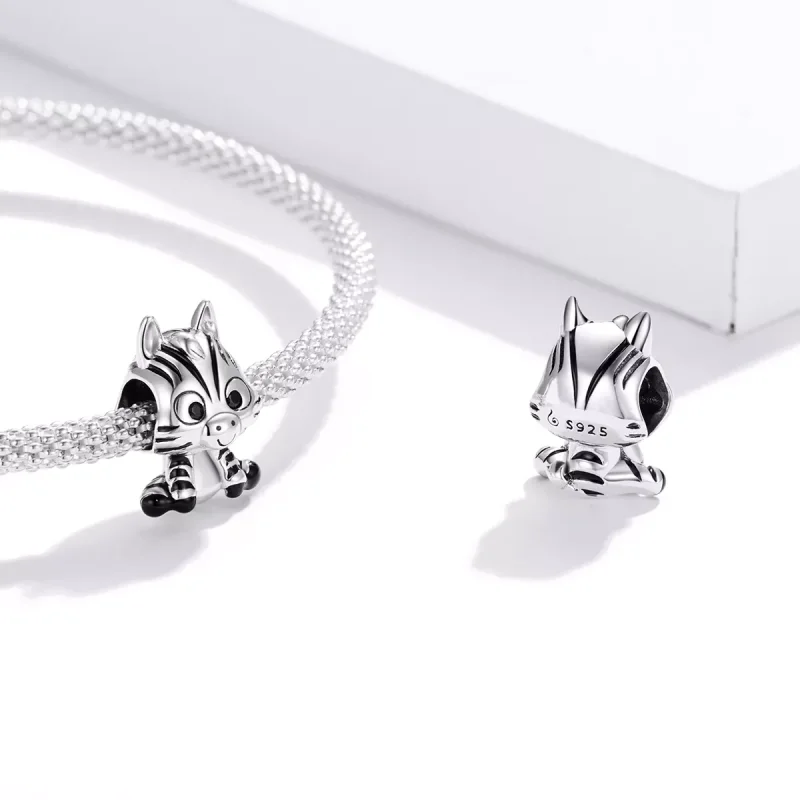 (resim) Pandora tarzı Karikatür zebra Charm - BSC387 - Görüntüle 4