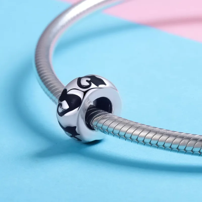 (resim) Pandora Tarzı Kedi Silueti Charm - SCC825 - Görüntüle 3
