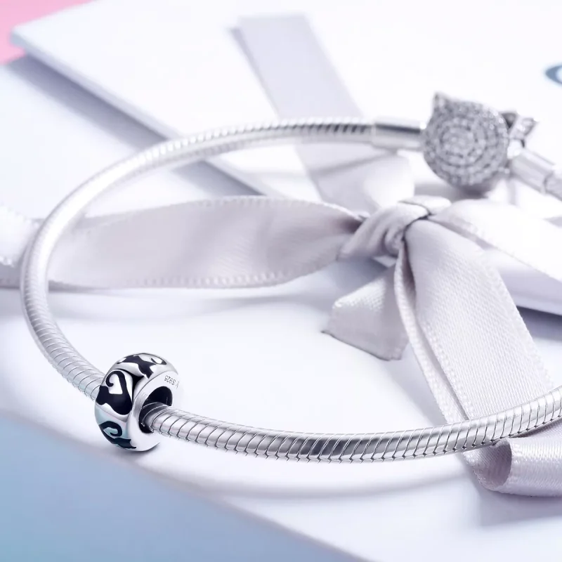 (resim) Pandora Tarzı Kedi Silueti Charm - SCC825 - Görüntüle 4