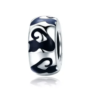 (resim) Pandora Tarzı Kedi Silueti Charm - SCC825