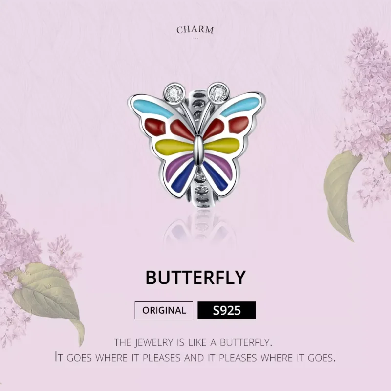 (resim) Pandora tarzı Kelebek Charm - SCC1195 - Görüntüle 2
