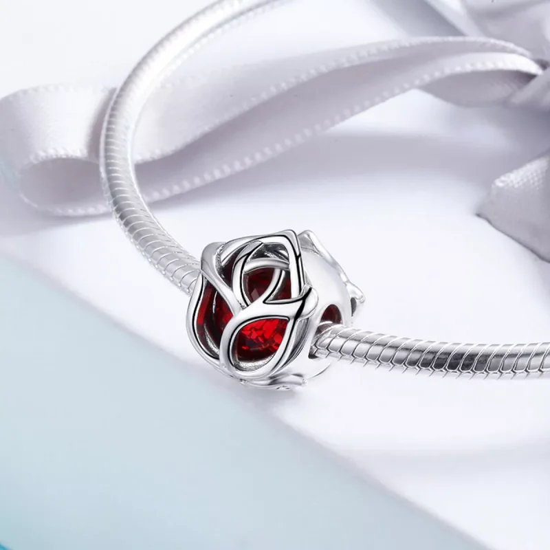 (resim) Pandora tarzı Kırmızı Güller Charm - SCC568 - Görüntüle 4