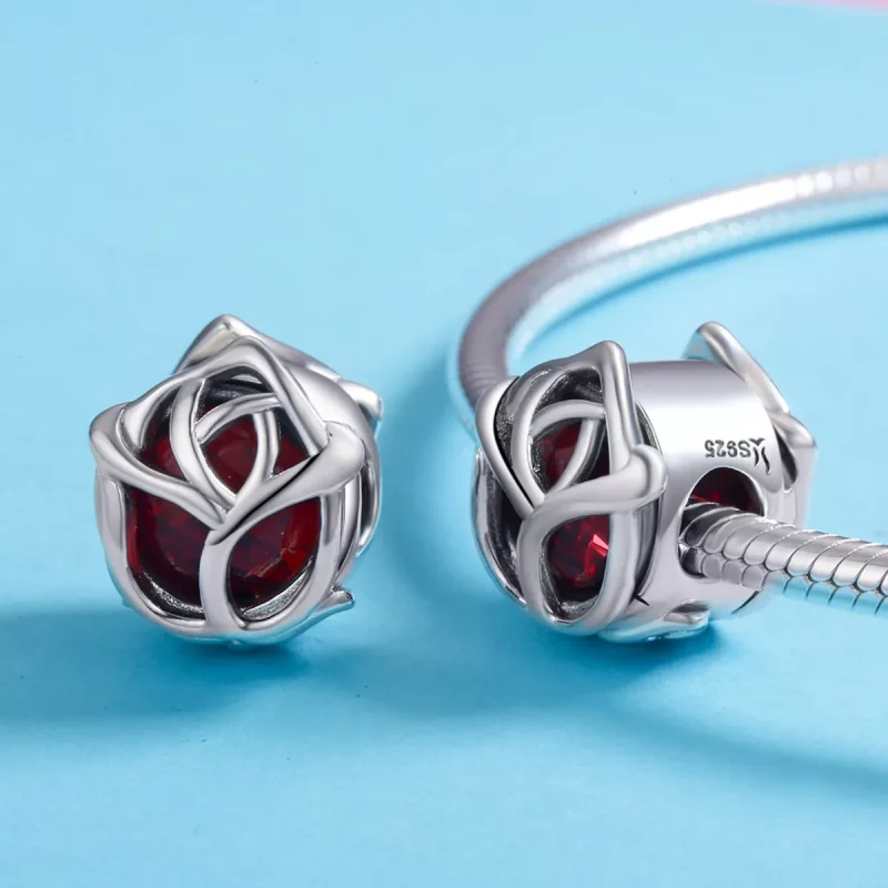 (resim) Pandora tarzı Kırmızı Güller Charm - SCC568 - Görüntüle 5