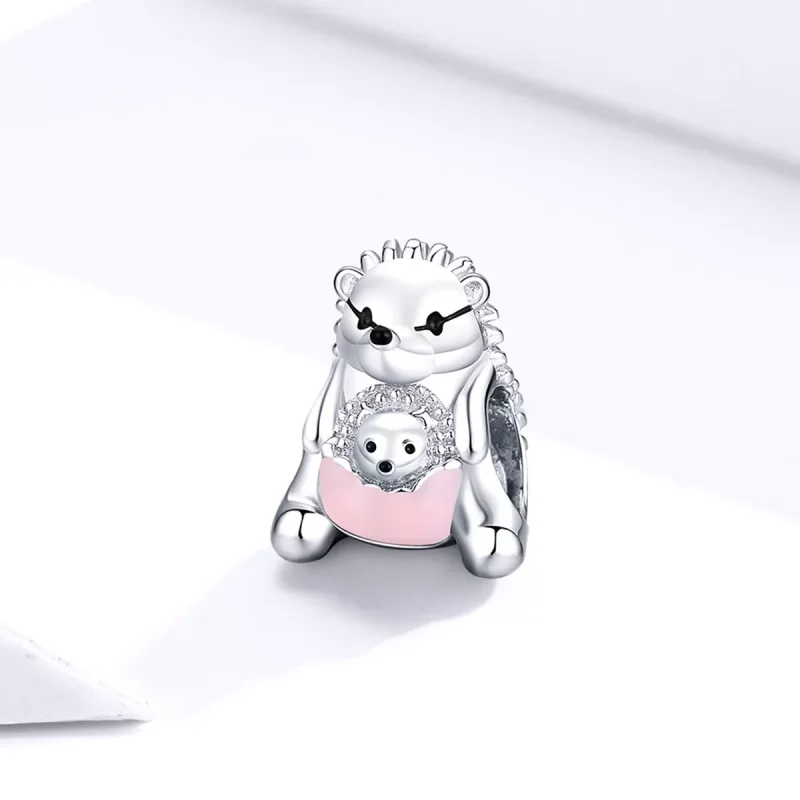 (resim) Pandora tarzı Kirpi anne ve çocuk Charm - BSC239 - Görüntüle 2