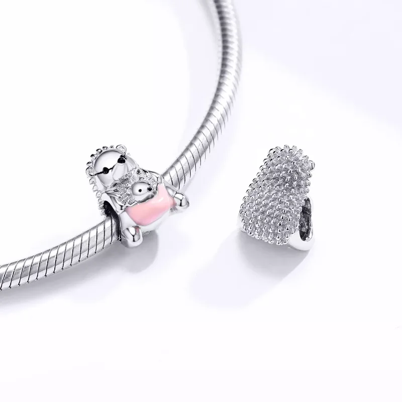 (resim) Pandora tarzı Kirpi anne ve çocuk Charm - BSC239 - Görüntüle 4
