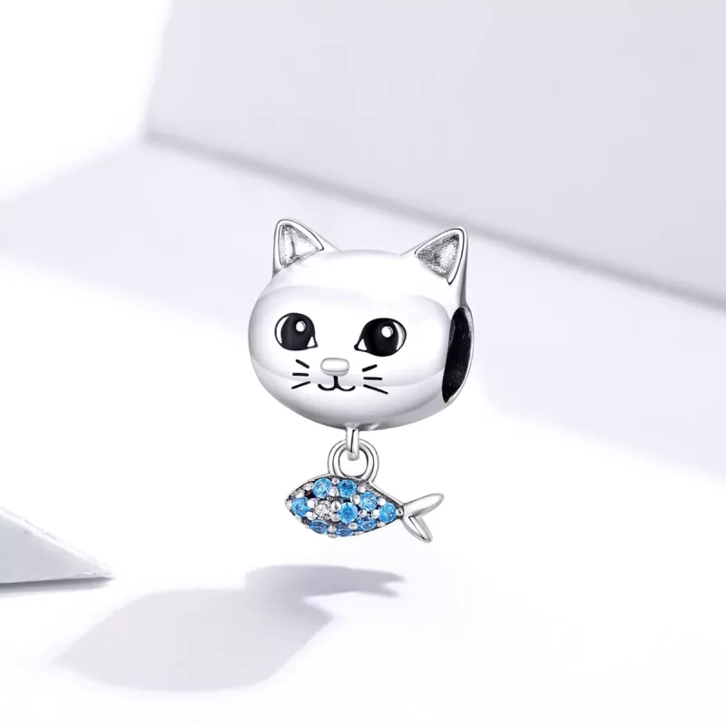 (resim) Pandora tarzı Kitty Aşk Balığı Charm - BSC226 - Görüntüle 2