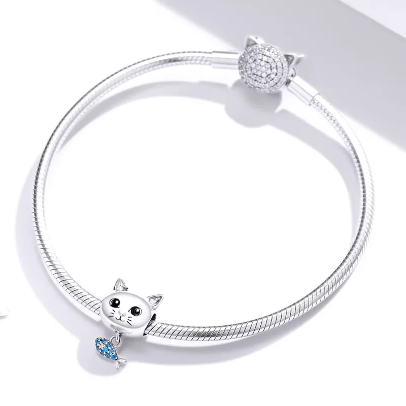 (resim) Pandora tarzı Kitty Aşk Balığı Charm - BSC226 - Görüntüle 3
