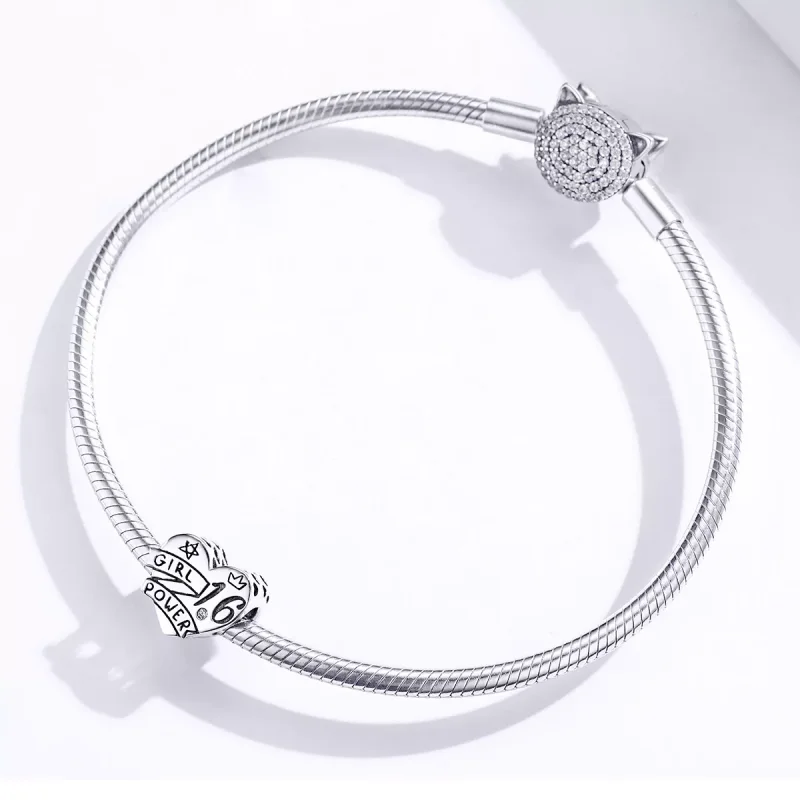 (resim) Pandora tarzı kız gücü tatlı 16 Charm - SCC1437 - Görüntüle 3