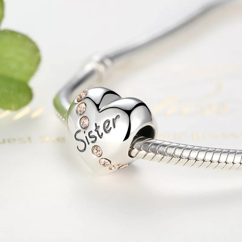 (resim) Pandora tarzı Kız kardeş Charm - SCC008 - Görüntüle 6