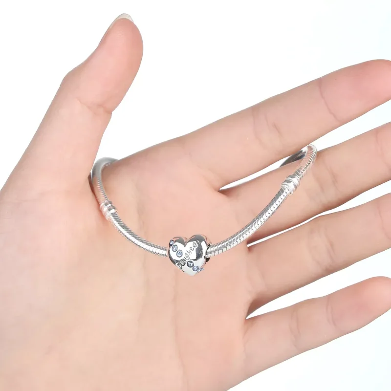 (resim) Pandora tarzı kızı kalp Charm - SCC007 - Görüntüle 2