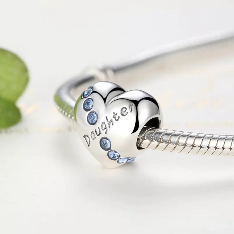 (resim) Pandora tarzı kızı kalp Charm - SCC007 - Görüntüle 4