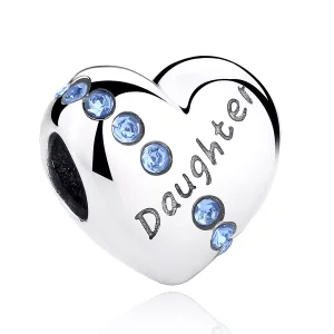 (resim) Pandora tarzı kızı kalp Charm - SCC007