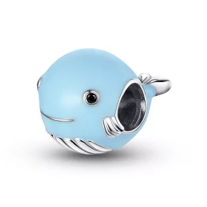 Pandora tarzı Küçük Mavi Balina Charm - BSC250 (resim) Pandora tarzı Küçük Mavi Balina Charm - BSC250