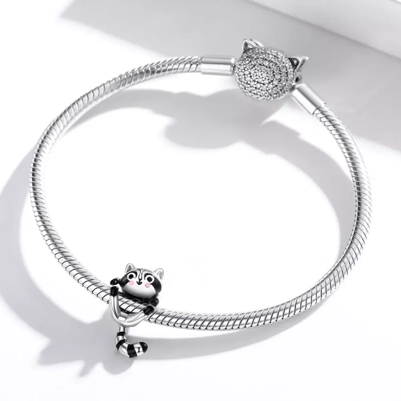 (resim) Pandora tarzı küçük rakun Charm - BSC403 - Görüntüle 3