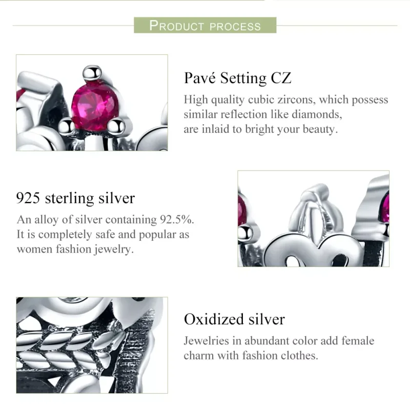 (resim) Pandora tarzı kralın tacı Charm - SCC776 - Görüntüle 7