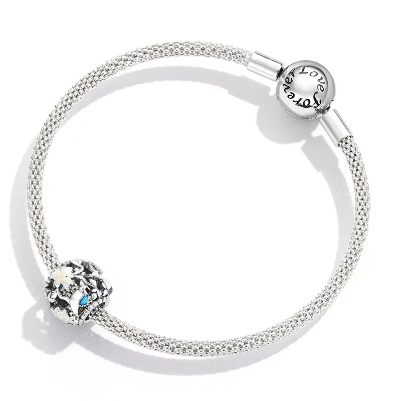 (resim) Pandora tarzı Kuşlar ve Çiçekler - Equinox Charm - SCC2194 - Görüntüle 4