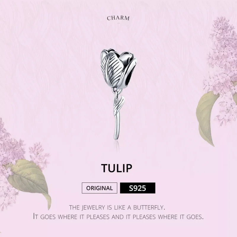 (resim) Pandora tarzı Lale Charm - SCC1514 - Görüntüle 6