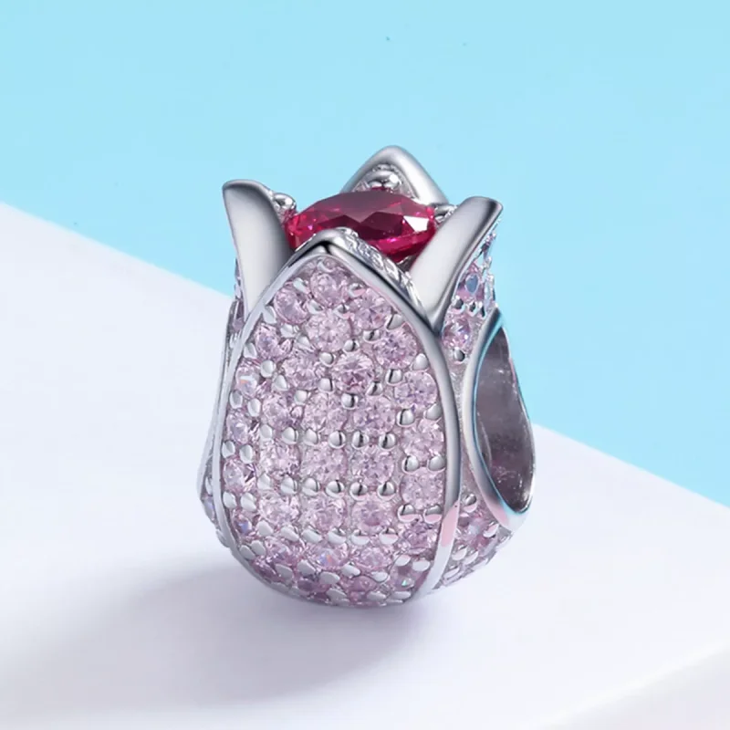 (resim) Pandora tarzı Lale Charm - SCC569 - Görüntüle 4