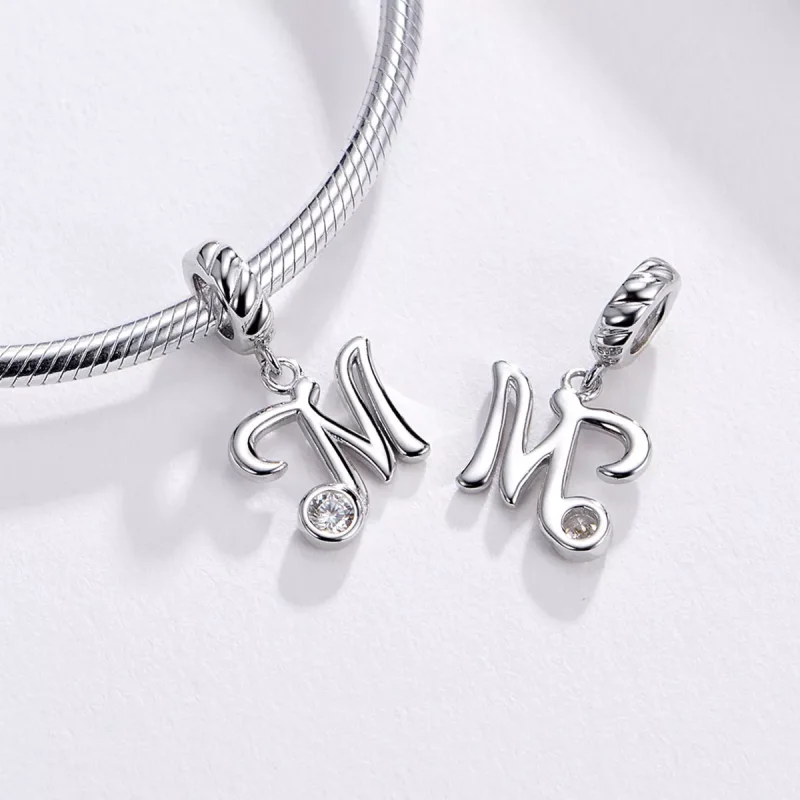 (resim) Pandora tarzı M harfi Sallantılı Charm - SCC1183-M - Görüntüle 3