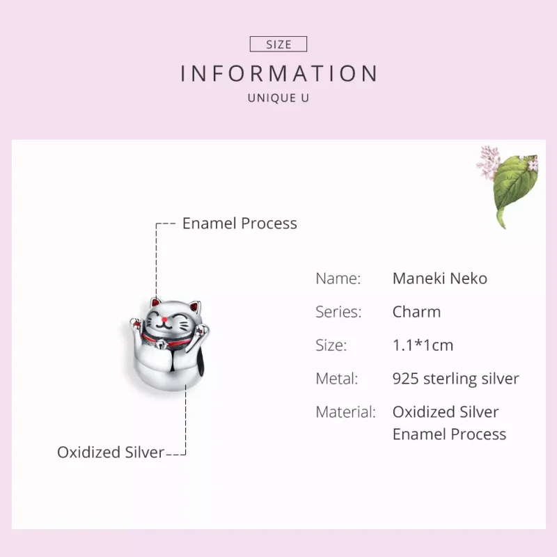 (resim) Pandora tarzı Maneki Neko Charm - SCC1178 - Görüntüle 3