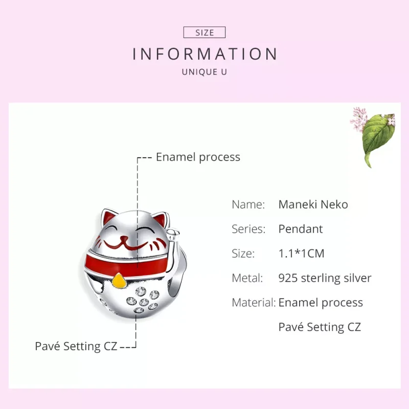 (resim) Pandora tarzı Maneki Neko Charm - SCC1374 - Görüntüle 6