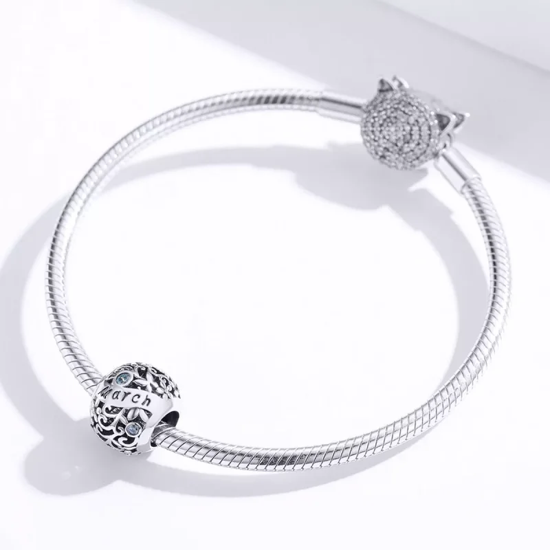 (resim) Pandora tarzı Mart Doğum Taşı Charm - SCC1385-3 - Görüntüle 2