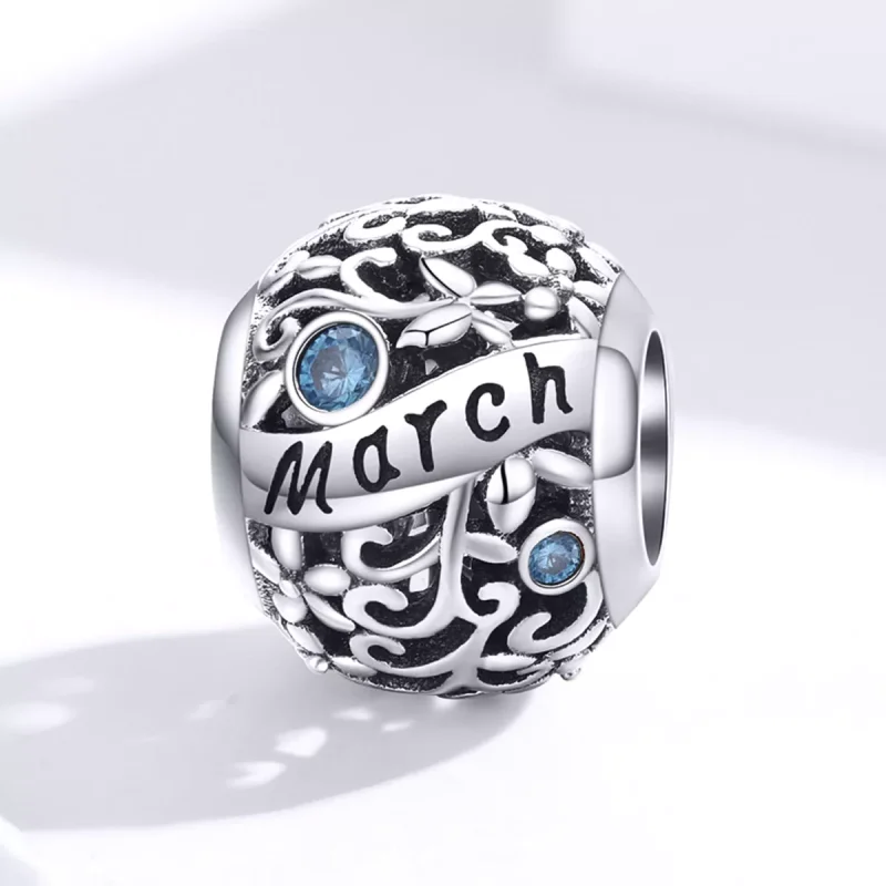 (resim) Pandora tarzı Mart Doğum Taşı Charm - SCC1385-3 - Görüntüle 4