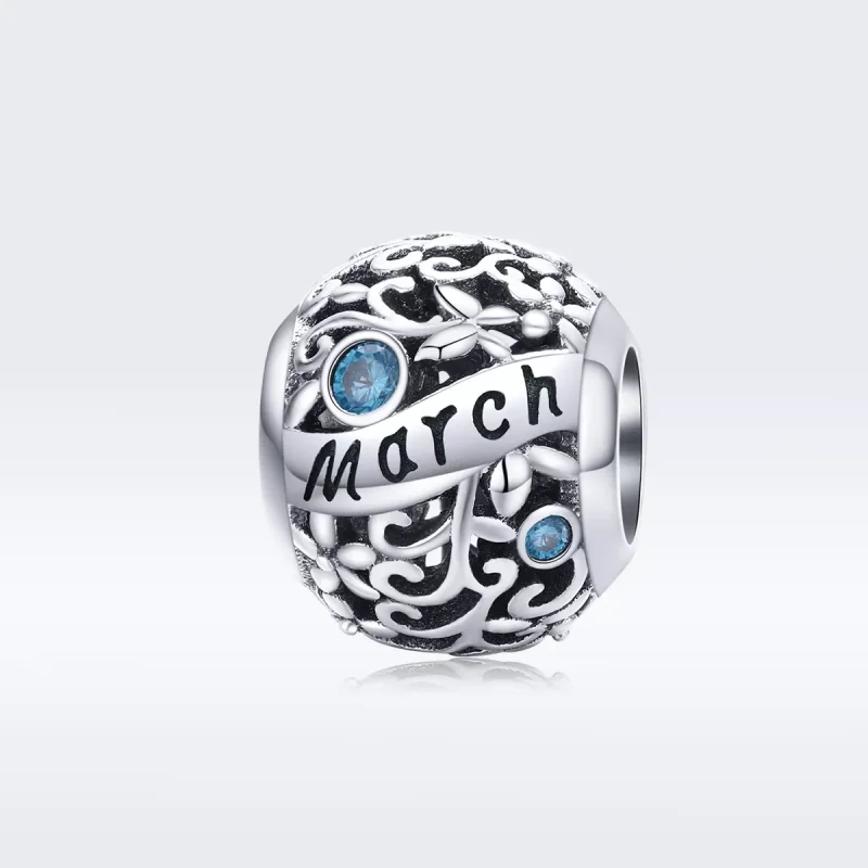(resim) Pandora tarzı Mart Doğum Taşı Charm - SCC1385-3 - Görüntüle 5