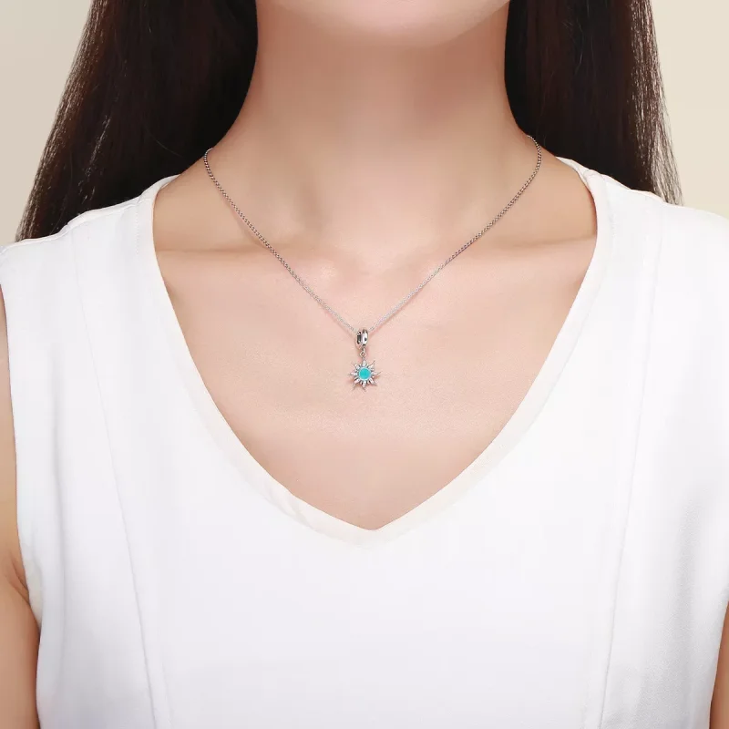 (resim) Pandora tarzı Mavi güneş Sallantılı Charm - SCC1068 - Görüntüle 4