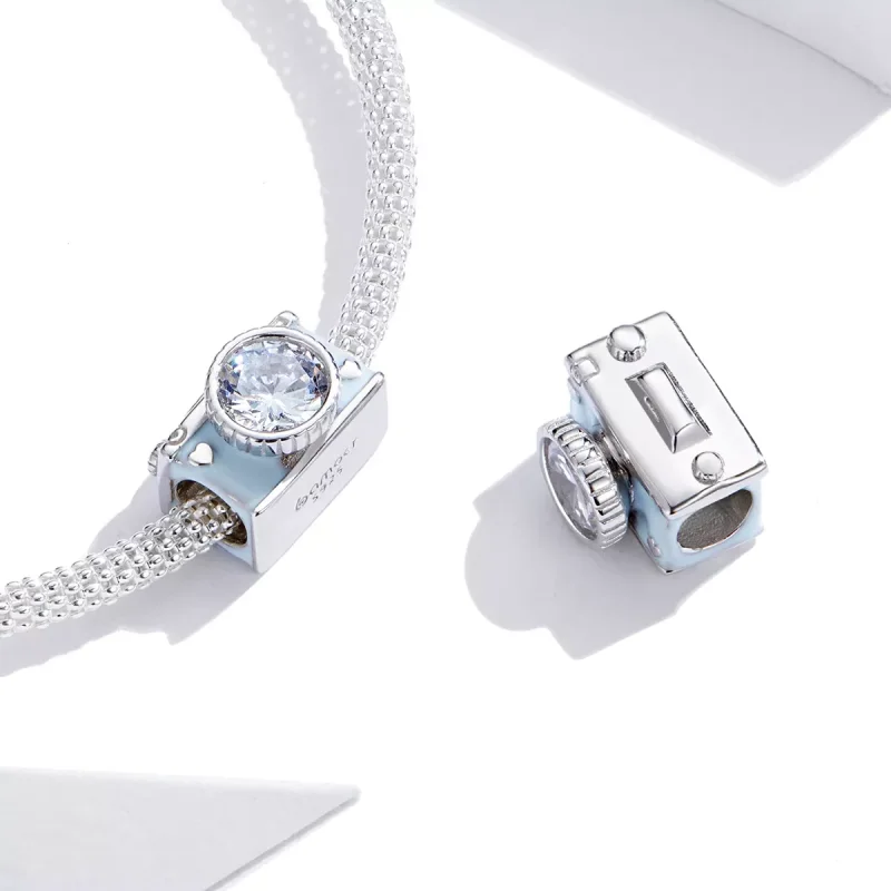 (resim) Pandora tarzı mavi kamera Charm - BSC264 - Görüntüle 4