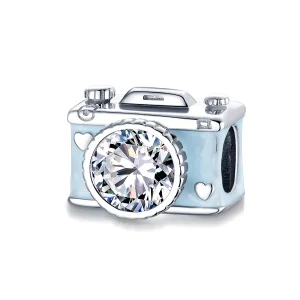 (resim) Pandora tarzı mavi kamera Charm - BSC264