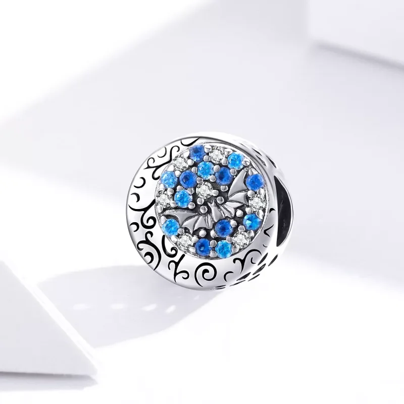 (resim) Pandora tarzı Mavi Taş Gizemli Yarasa Charm - SCC1554 - Görüntüle 3