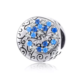 (resim) Pandora tarzı Mavi Taş Gizemli Yarasa Charm - SCC1554