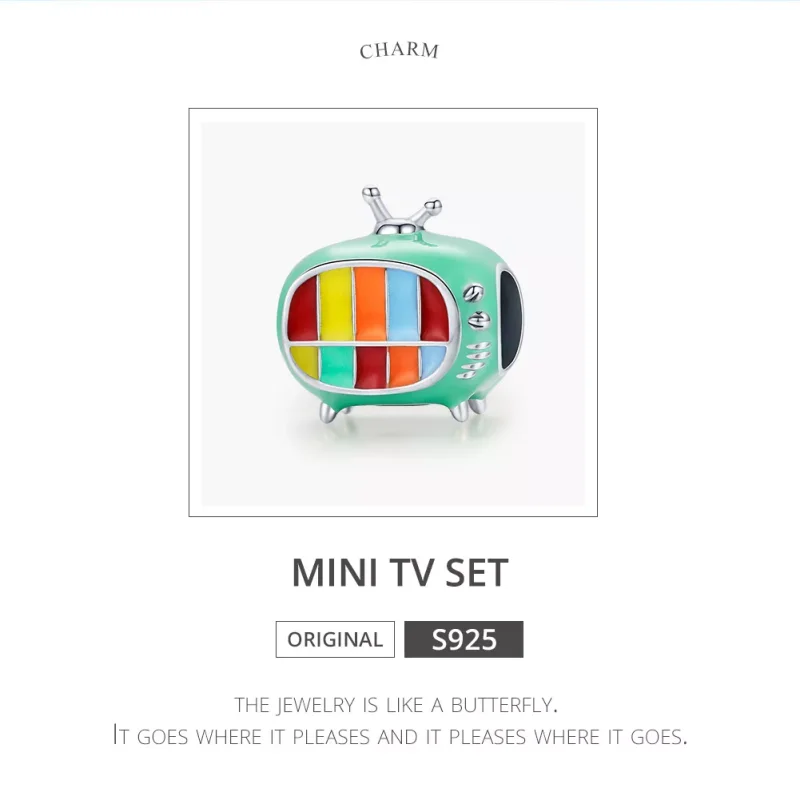 (resim) Pandora tarzı Mini Renkli Tv Charm - SCC1861 - Görüntüle 6