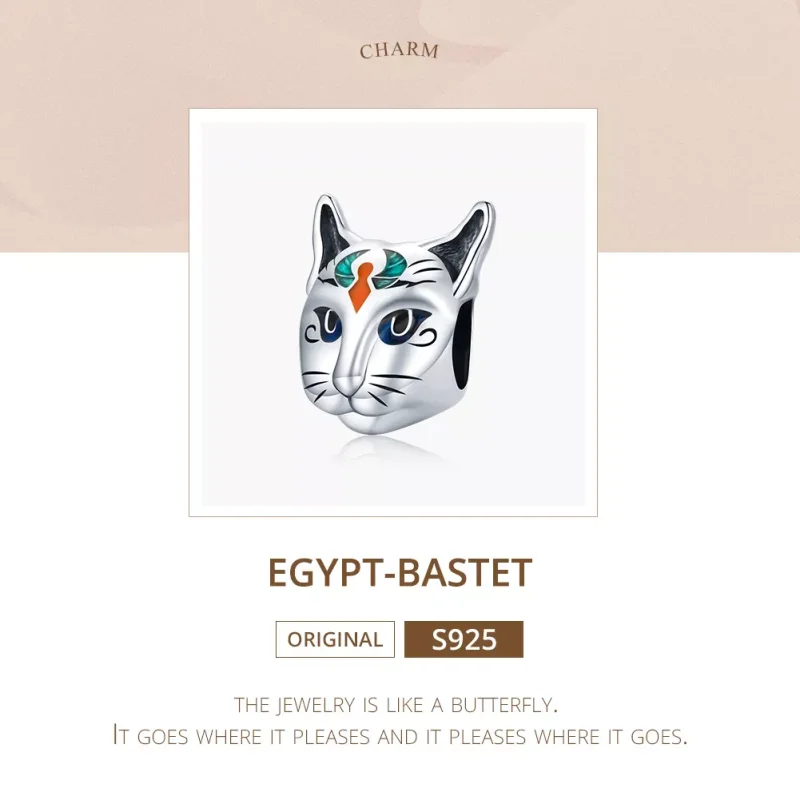 (resim) Pandora tarzı Mısır - Kedi Tanrı Bastet Charm - SCC1859 - Görüntüle 6