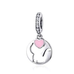 (resim) Pandora tarzı mutlu kedicik Sallantılı Charm - SCC1140