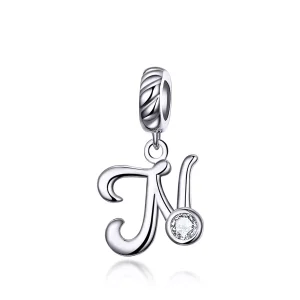 (resim) Pandora tarzı N harfi Sallantılı Charm - SCC1183-N