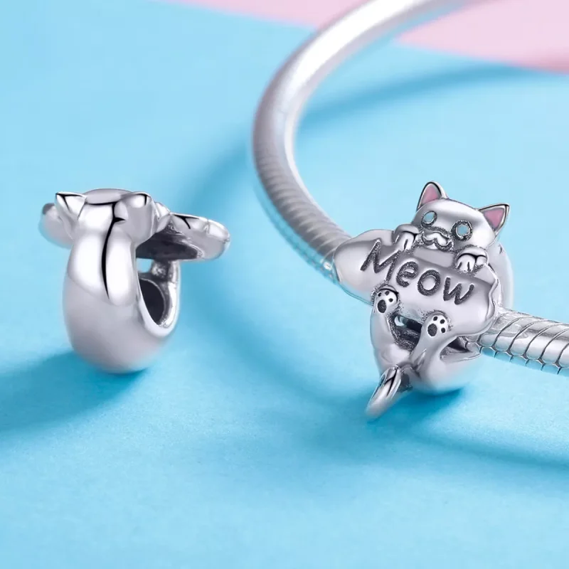 (resim) Pandora tarzı Naughty Cat Parfüm Şişesi Charm - SCC874 - Görüntüle 4