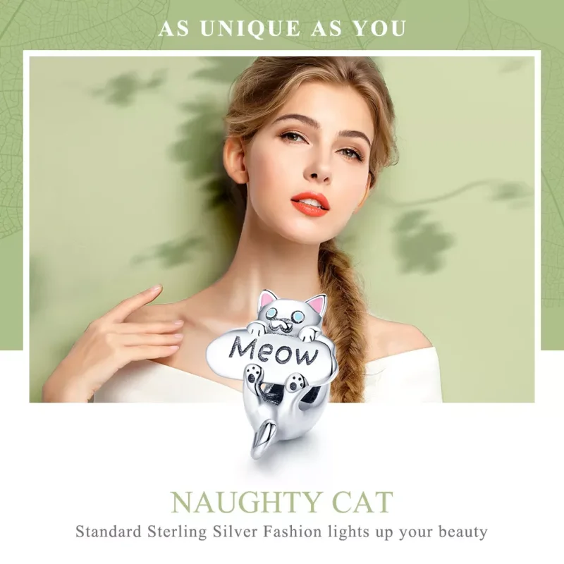 (resim) Pandora tarzı Naughty Cat Parfüm Şişesi Charm - SCC874 - Görüntüle 6