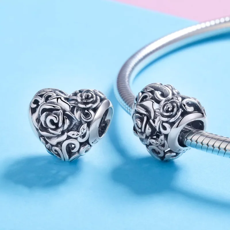 (resim) Pandora tarzı nazik gül Charm - SCC790 - Görüntüle 3