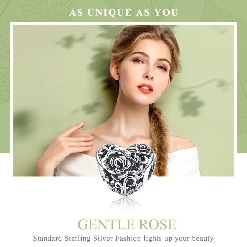 (resim) Pandora tarzı nazik gül Charm - SCC790 - Görüntüle 6