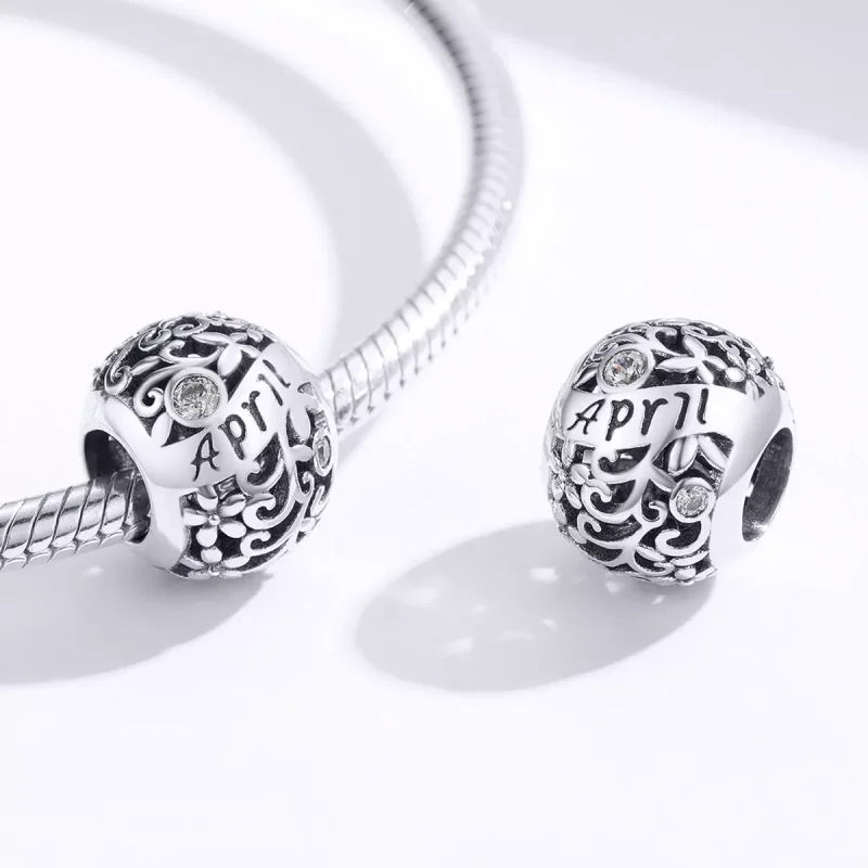 (resim) Pandora tarzı Nisan Doğum Taşı Charm - SCC1385-4 - Görüntüle 3