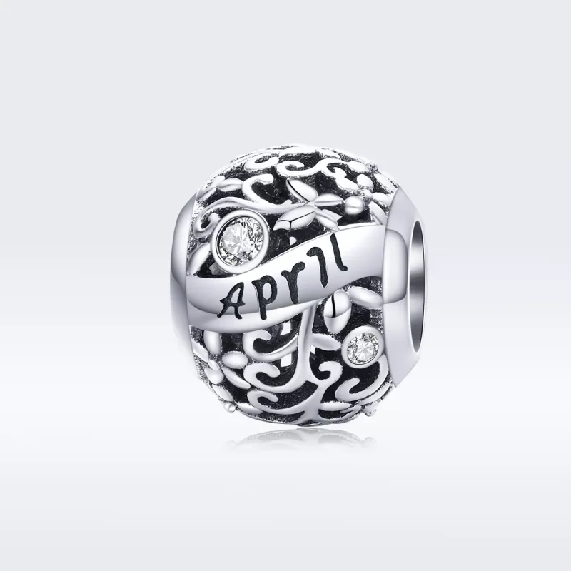 (resim) Pandora tarzı Nisan Doğum Taşı Charm - SCC1385-4 - Görüntüle 5