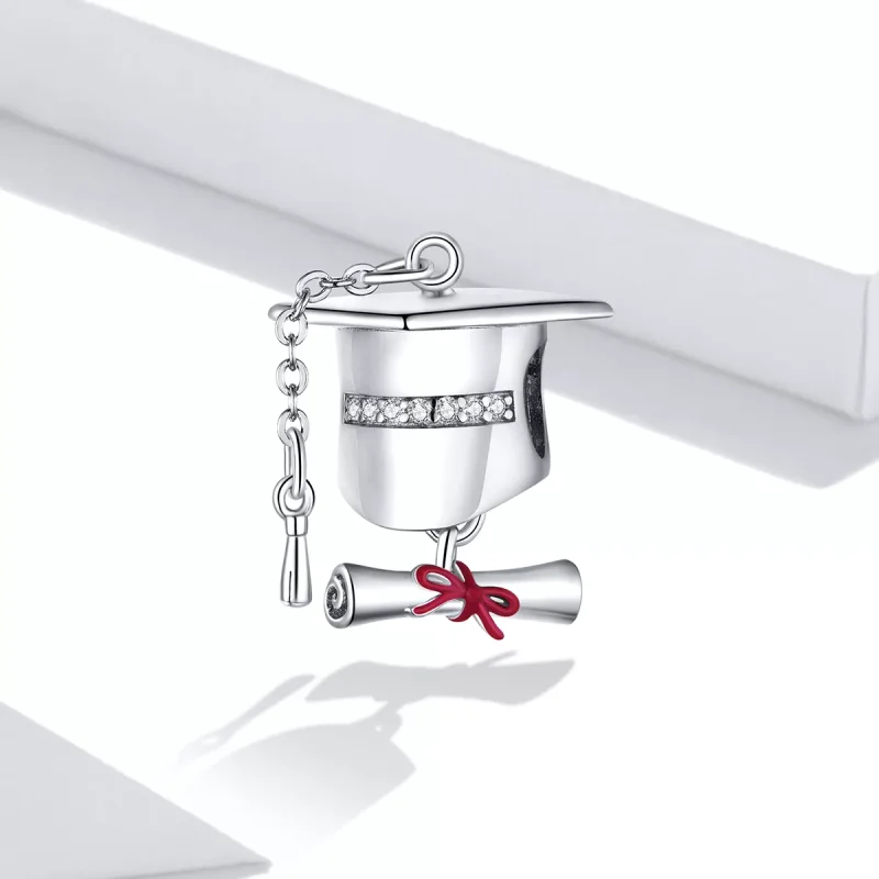 (resim) Pandora tarzı Üniversite Mezuniyet Şapkası Charm - BSC357 - Görüntüle 2