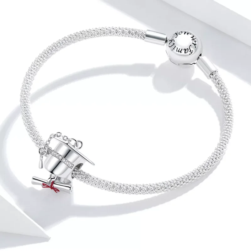 (resim) Pandora tarzı Üniversite Mezuniyet Şapkası Charm - BSC357 - Görüntüle 3