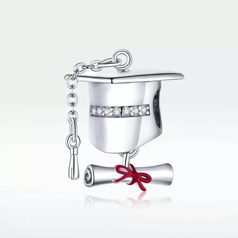 (resim) Pandora tarzı Üniversite Mezuniyet Şapkası Charm - BSC357 - Görüntüle 5