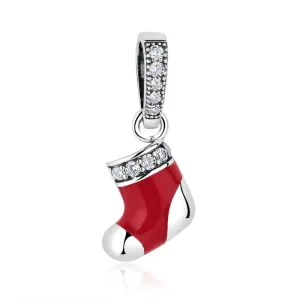 Pandora tarzı Noel Çorapları Sallantılı Charm - SCC074 (resim) Pandora tarzı Noel Çorapları Sallantılı Charm - SCC074