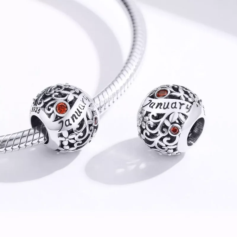 (resim) Pandora tarzı Ocak Doğum Taşı Charm - SCC1385-1 - Görüntüle 3
