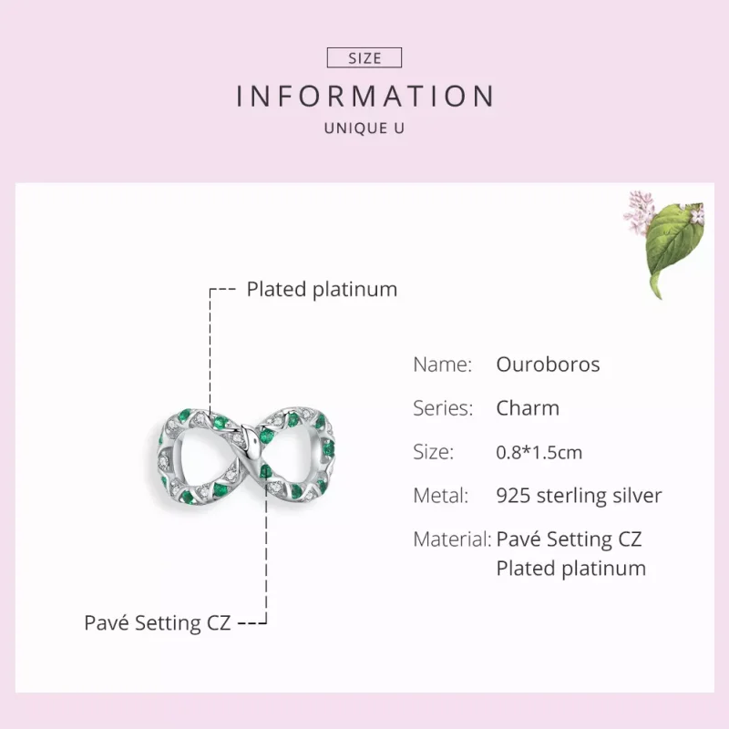 (resim) Pandora tarzı Ouroboros Charm - BSC186 - Görüntüle 7